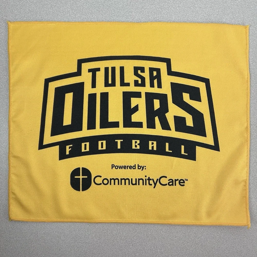 2 IFL Tulsa Oilers Football Yellow Rally Towels 17.5x14.5 Indoor Football League